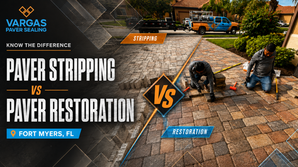 Paver Restoration vs Paver Stripping in Fort Myers
